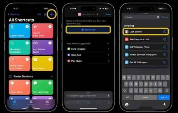 新沂苹果14锁屏维修店分享iPhone14升级iOS16.4后如何创建锁屏快捷方式 